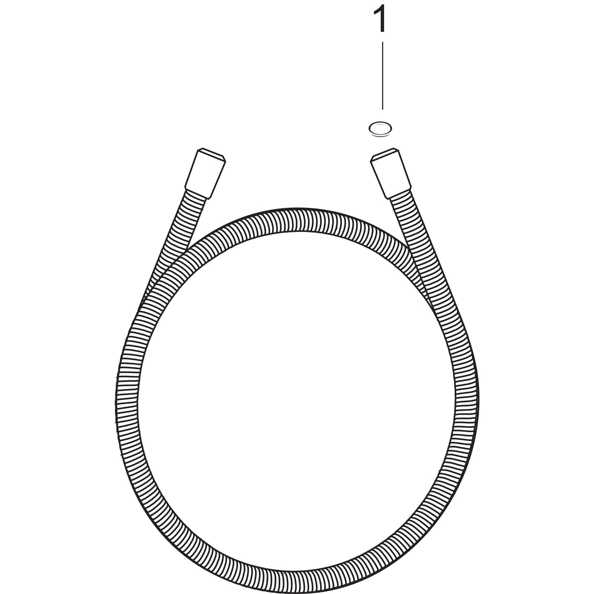 hansgrohe Sensoflex Metallbrauseschlauch, Chrom, mit beidseitig konischer Mutter, G ½ Anschluss