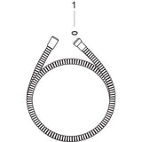 hansgrohe Metaflex Brauseschlauch, Kunststoff, Chrom, mit Umflechtung, ohne mitdrehenden Anschluss, Gewinde 1/2 Zoll
