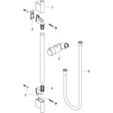 hansgrohe Unica Brausestange S Puro 90 cm mit Isiflex Brauseschlauch 160 cm, Chrom