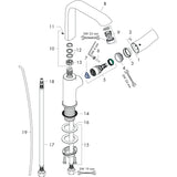hansgrohe Metris Einhebel-Waschtischmischer 230 mit Zugstangen-Ablaufgarnitur, Chrom