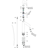 hansgrohe Metris Einhebel-Waschtischmischer 200 mit Zugstangen-Ablaufgarnitur, Chrom