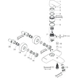 hansgrohe Metris Einhebel-Wannenmischer Aufputz, Chrom