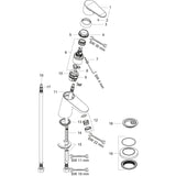 hansgrohe Focus Einhebel-Waschtischmischer 70 ohne Ablaufgarnitur, Chrom
