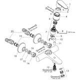 hansgrohe Focus Einhebel-Wannenmischer Aufputz, Chrom