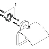hansgrohe Logis Universal Toilettenpapierhalter mit Deckel, Chrom
