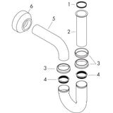 hansgrohe Röhrensiphon Standardmodell, Chrom