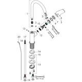 hansgrohe Logis Einhebel-Waschtischmischer 210 mit Schwenkauslauf und Zugstangen-Ablaufgarnitur, Chrom