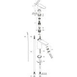 hansgrohe Talis E Einhebel-Waschtischmischer 80 mit Zugstangen-Ablaufgarnitur, Chrom