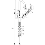 hansgrohe Logis M31 Einhebel-Küchenmischer 260, 1jet, Chrom