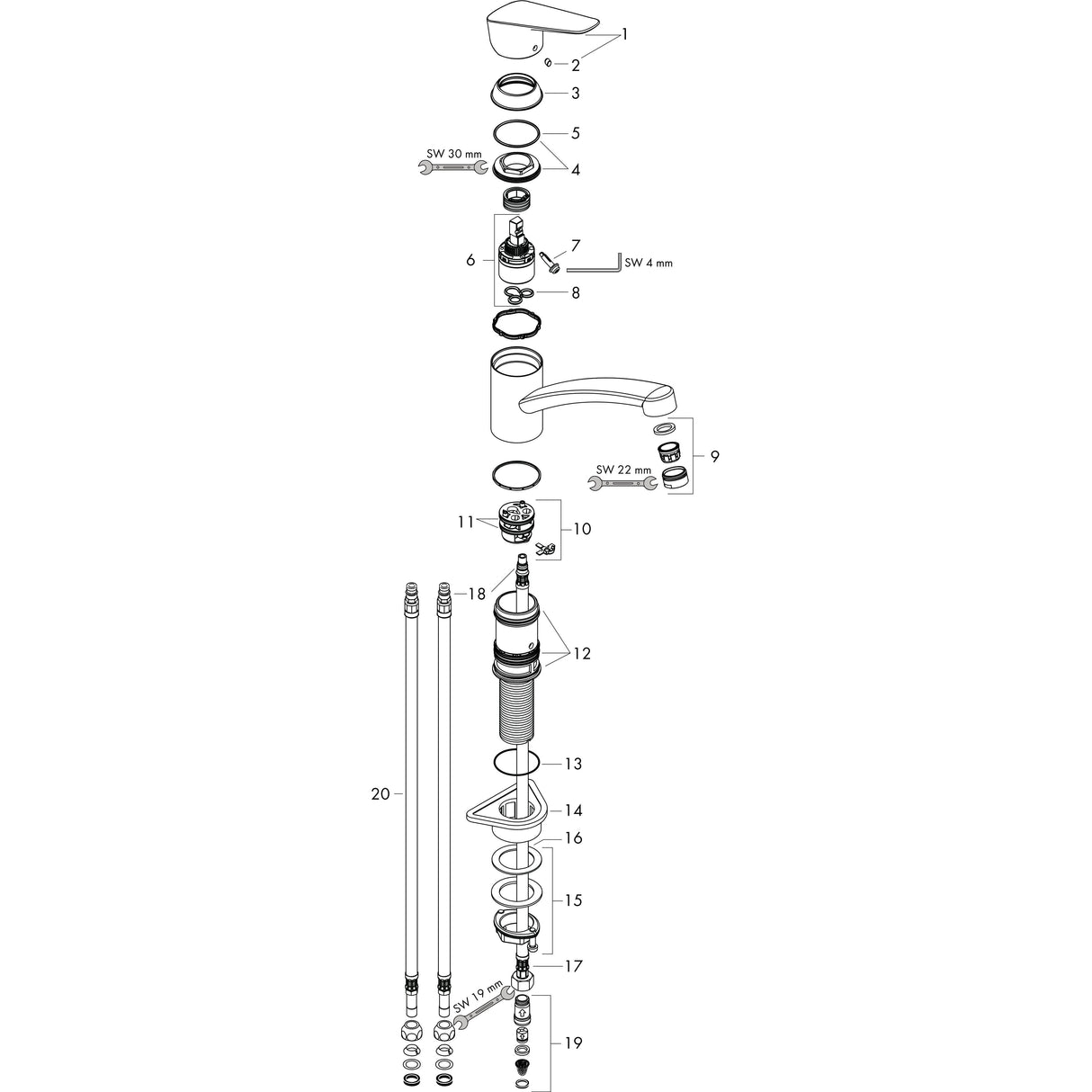 hansgrohe Logis M31 Einhebel-Küchenmischer
