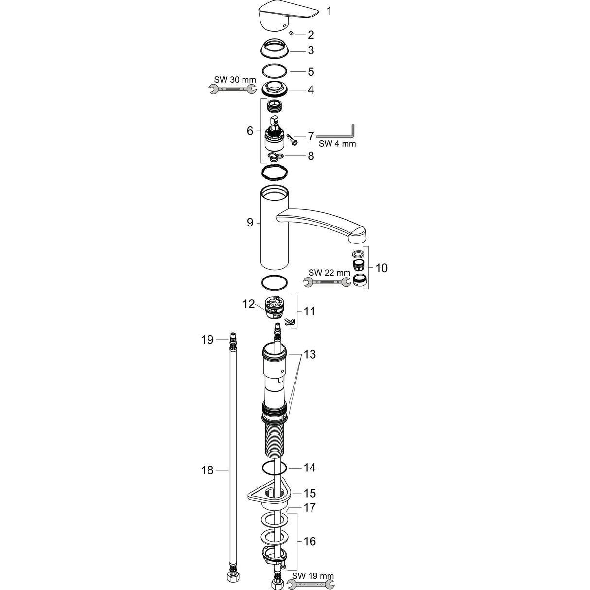 hansgrohe Logis M31 Einhebel-Küchenmischer 160, 1jet, Chrom