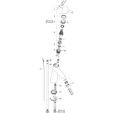 hansgrohe Talis S Einhebel-Waschtischmischer 80 mit Zugstangen-Ablaufgarnitur, Chrom