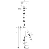 hansgrohe Talis S Einhebel-Waschtischmischer 100 mit Zugstangen-Ablaufgarnitur, Chrom