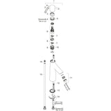 hansgrohe Talis S Einhebel-Waschtischmischer 100 ohne Ablaufgarnitur, Chrom