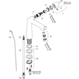 hansgrohe Talis S Einhebel-Waschtischmischer 140 mit Zugstangen-Ablaufgarnitur, Chrom