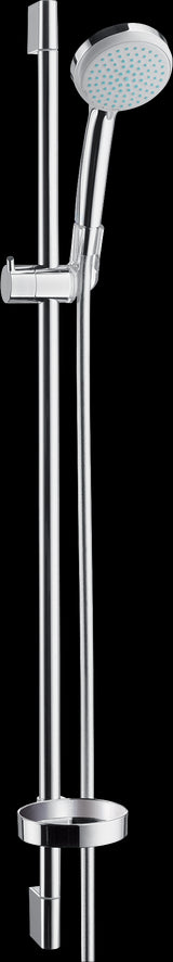 hansgrohe Croma 100 Brauseset Vario mit Brausestange 90 cm und Seifenschale, Chrom