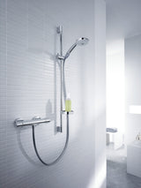 hansgrohe Croma 100 Brausesystem Aufputz Multi mit Ecostat Comfort Thermostat und Brausestange 90 cm, Chrom