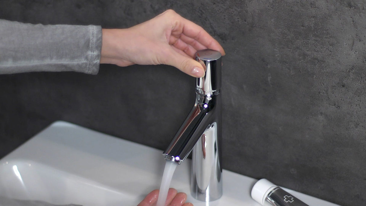 hansgrohe Talis Select S Waschtischmischer 100 mit Zugstangen-Ablaufgarnitur, Chrom