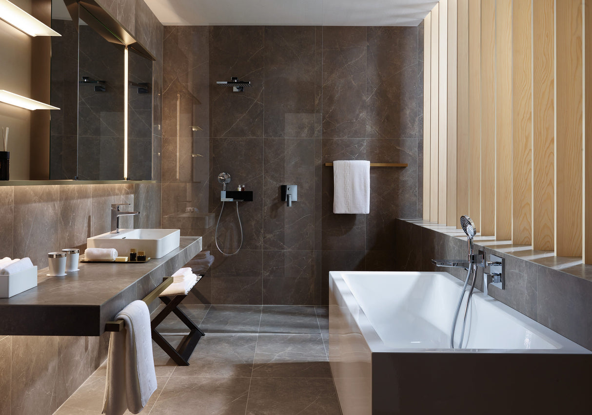 hansgrohe Metropol Einhebel-Wannenmischer Unterputz mit Hebelgriff für iBox universal, Chrom