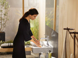 hansgrohe Metropol Einhebel-Waschtischmischer 110 mit Hebelgriff und Push-Open Ablaufgarnitur, Chrom