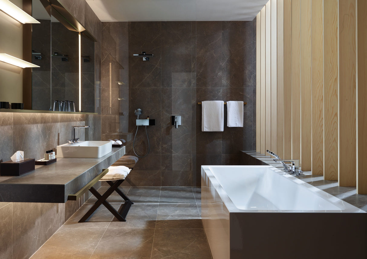hansgrohe Metropol Einhebel-Wannenmischer Unterputz mit Hebelgriff für iBox universal, Chrom
