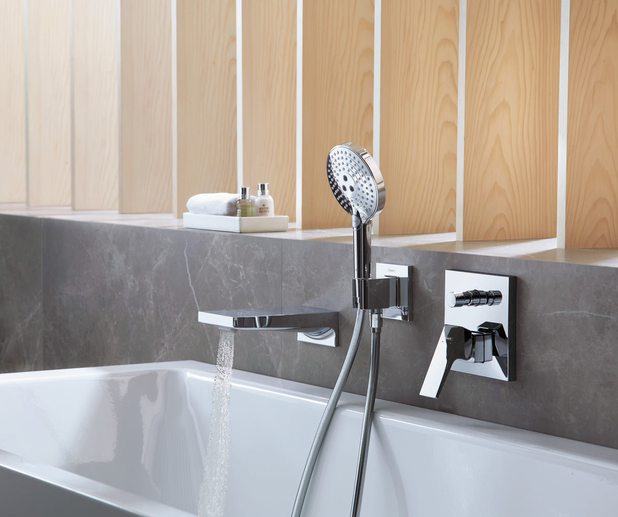 hansgrohe Metropol Einhebel-Wannenmischer Unterputz mit Hebelgriff für iBox universal, Chrom