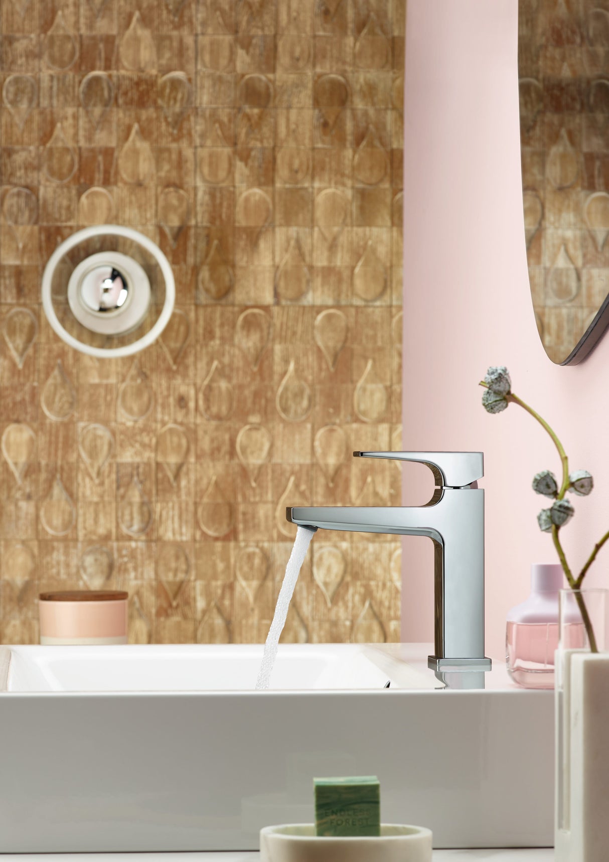 hansgrohe Metropol Einhebel-Waschtischmischer 110 mit Hebelgriff und Push-Open Ablaufgarnitur, Chrom