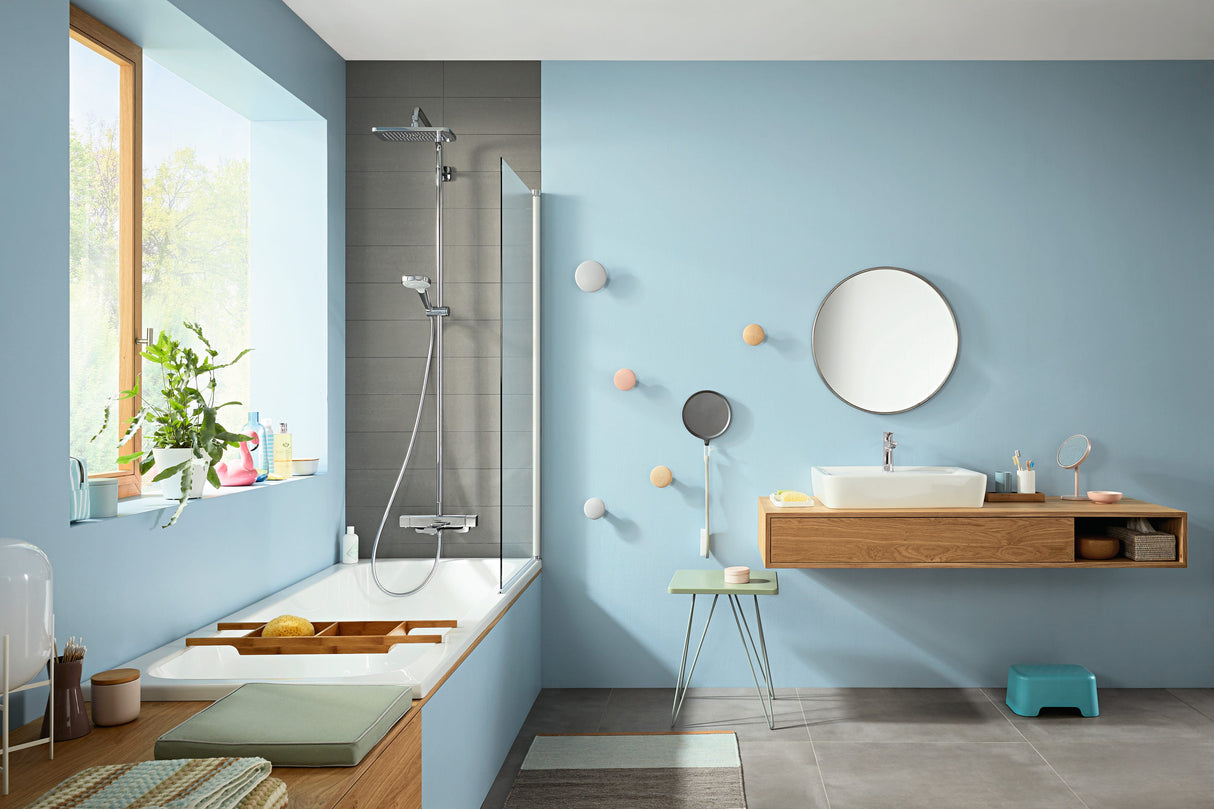 hansgrohe Talis E Einhebel-Waschtischmischer 110 mit Push-Open Ablaufgarnitur, Chrom