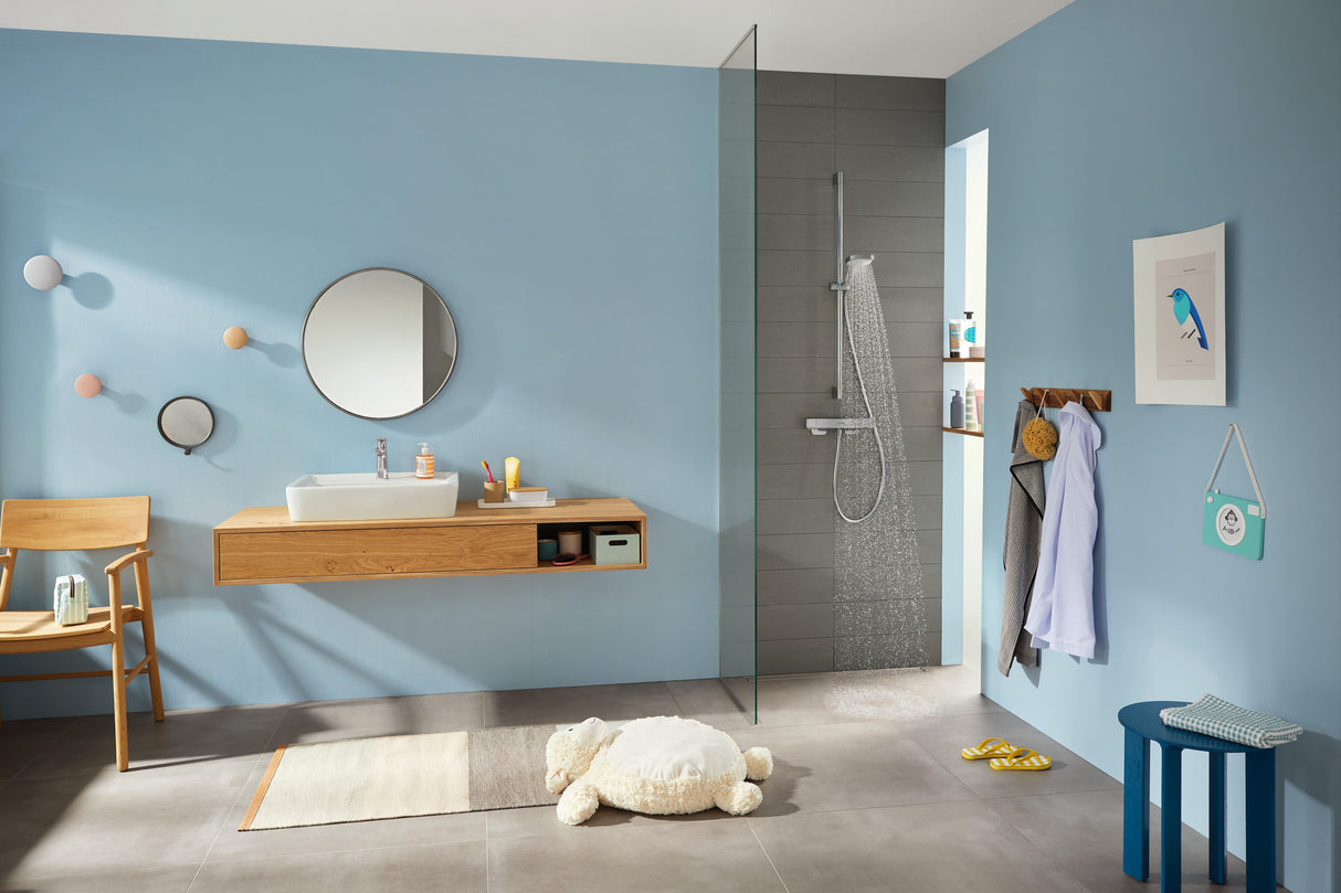 hansgrohe Croma Select E Brauseset 110 Vario mit Brausestange 90 cm, Weiß/Chrom