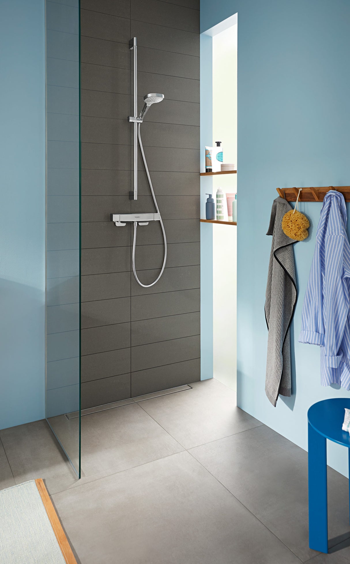 hansgrohe Croma Select E Brauseset 110 Vario mit Brausestange 90 cm, Weiß/Chrom