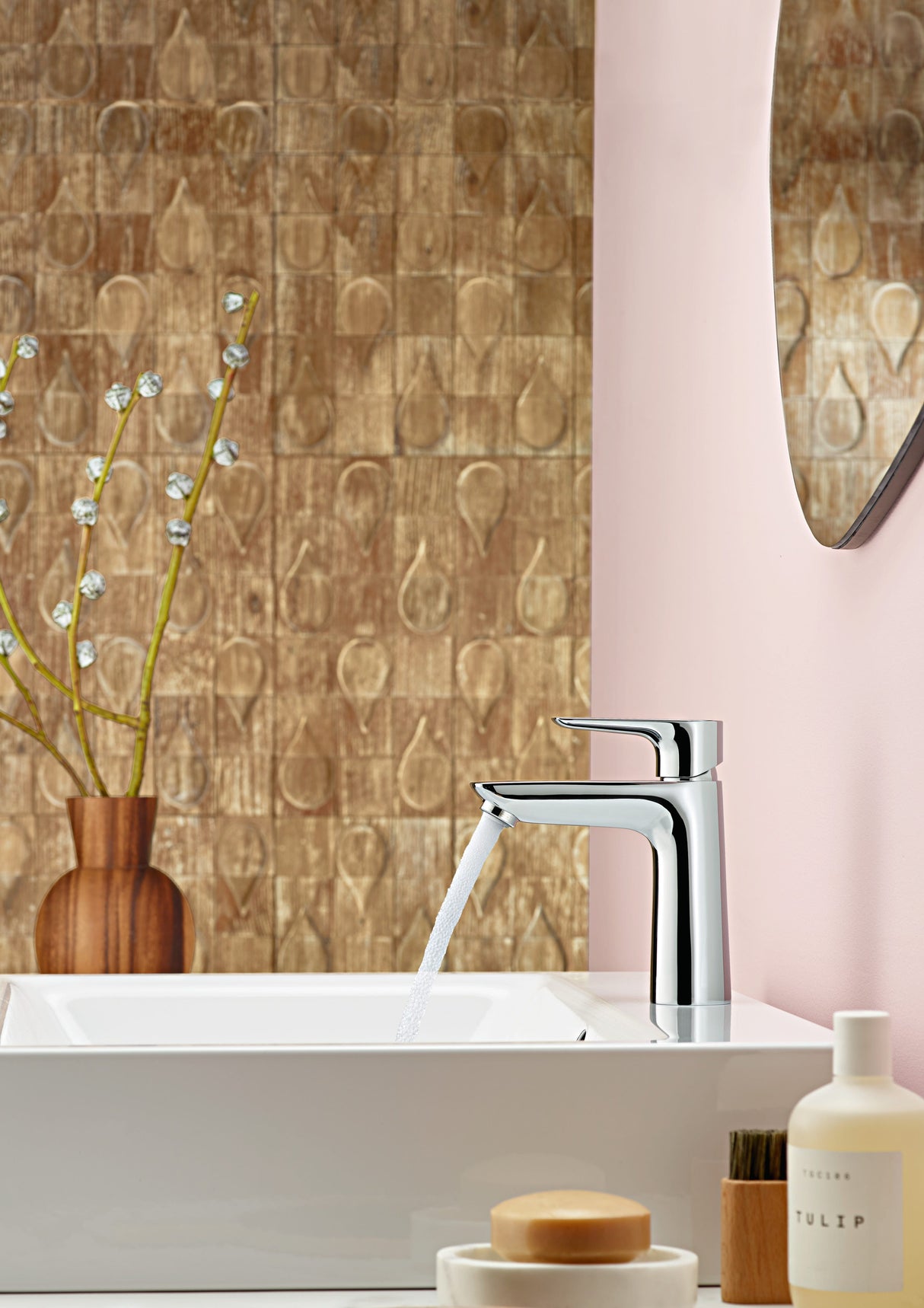 hansgrohe Talis E Einhebel-Waschtischmischer 110 mit Zugstangen-Ablaufgarnitur, Chrom