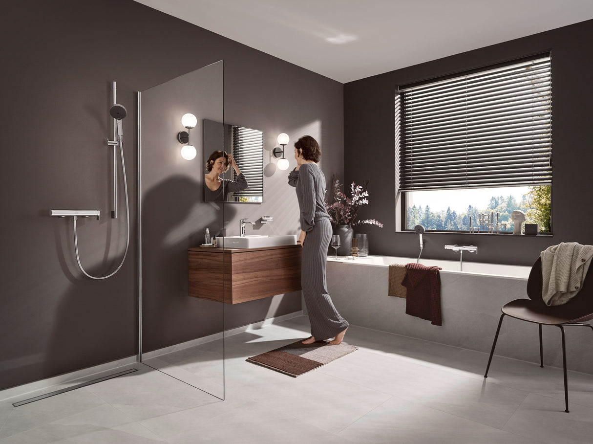 hansgrohe Pulsify Select S Handbrause 3-Strahlarten mit Select-Taste, Kunststoff, Durchlauferhitzer geeignet