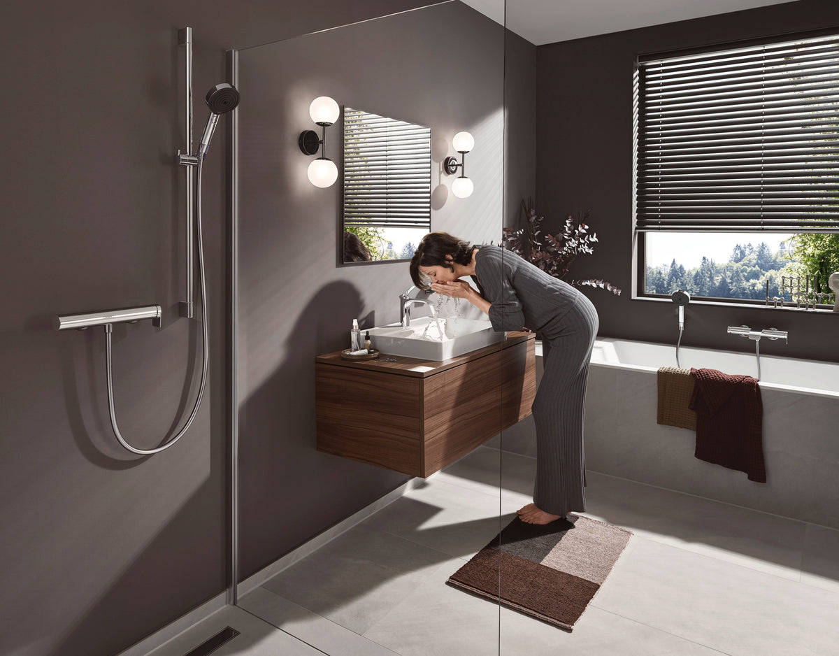 hansgrohe Pulsify Select S Handbrause 3-Strahlarten mit Select-Taste, Kunststoff, Durchlauferhitzer geeignet