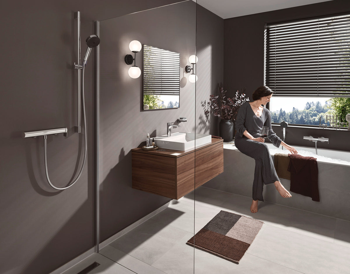 hansgrohe Pulsify Select S Handbrause 3-Strahlarten mit Select-Taste, Kunststoff, Durchlauferhitzer geeignet