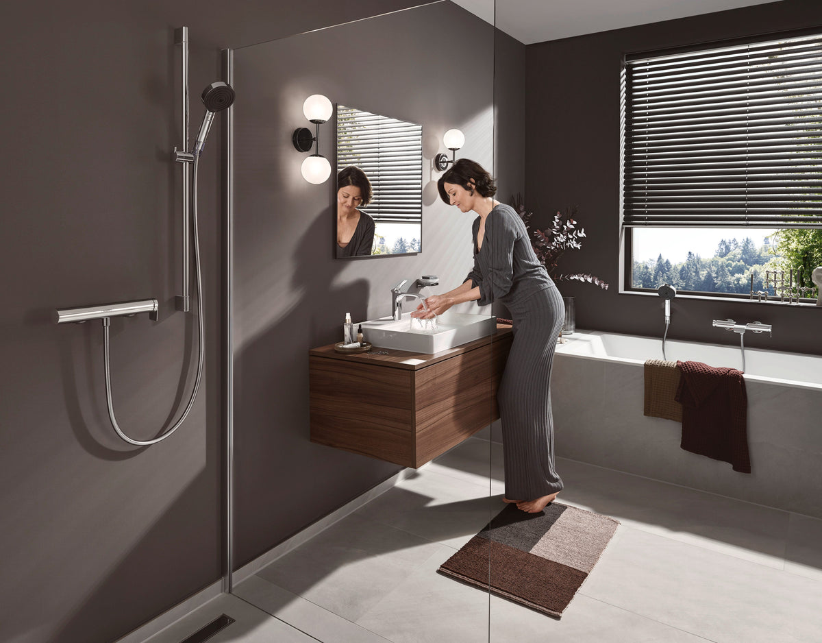 hansgrohe Pulsify Select S Handbrause 3-Strahlarten mit Select-Taste, Kunststoff, Durchlauferhitzer geeignet