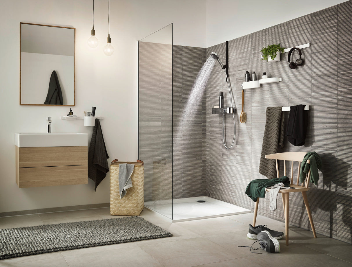 hansgrohe Pulsify Select S Handbrause 3-Strahlarten mit Select-Taste, Kunststoff, Durchlauferhitzer geeignet