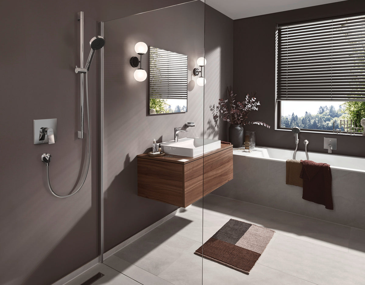hansgrohe Pulsify Select S Handbrause 3-Strahlarten mit Select-Taste, Kunststoff, Durchlauferhitzer geeignet