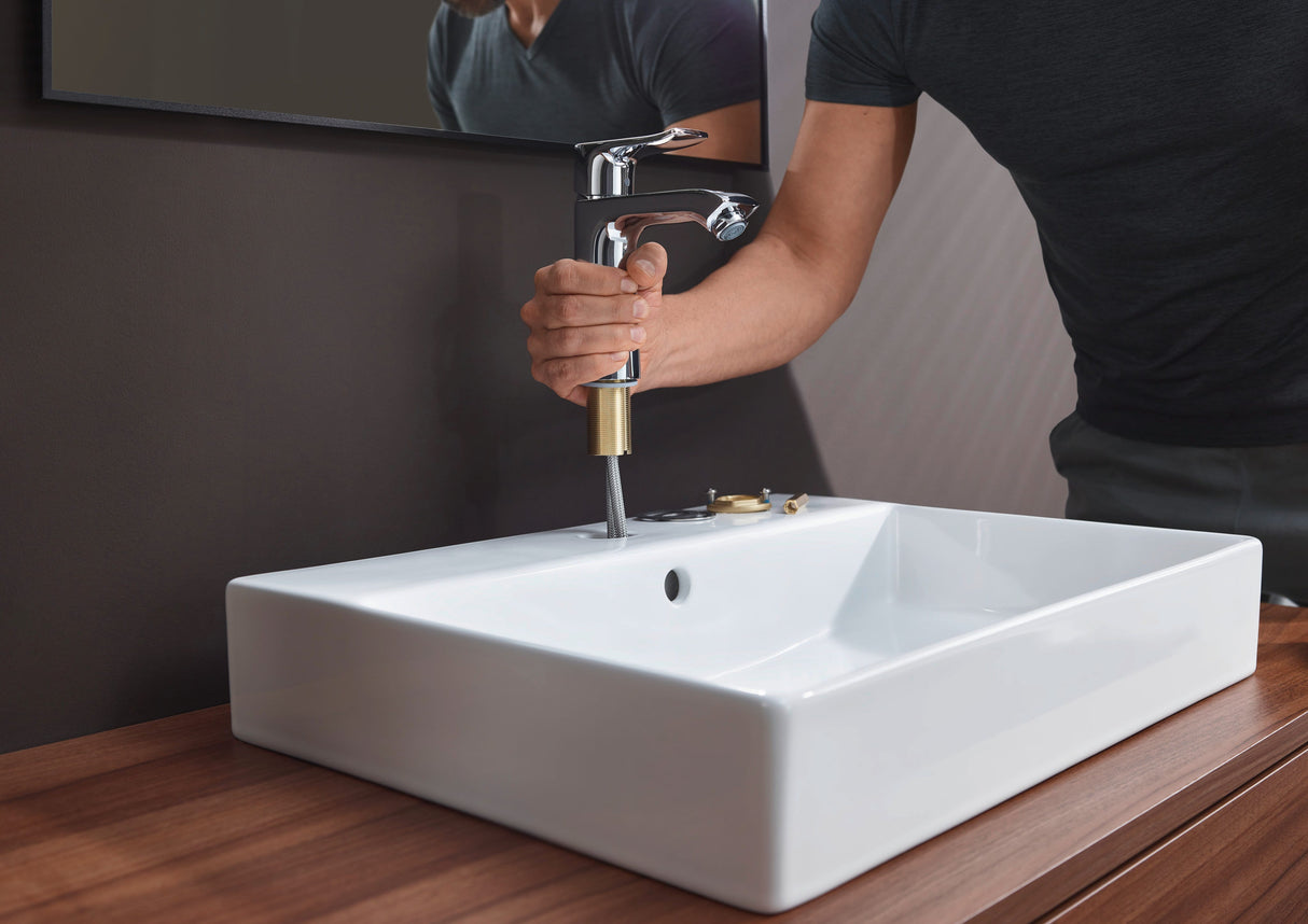 hansgrohe Metris Einhebel-Waschtischmischer 110 mit Zugstangen-Ablaufgarnitur, Chrom