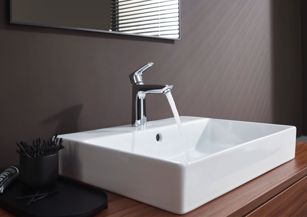 hansgrohe Talis E Einhebel-Waschtischmischer 110 mit Zugstangen-Ablaufgarnitur, Chrom