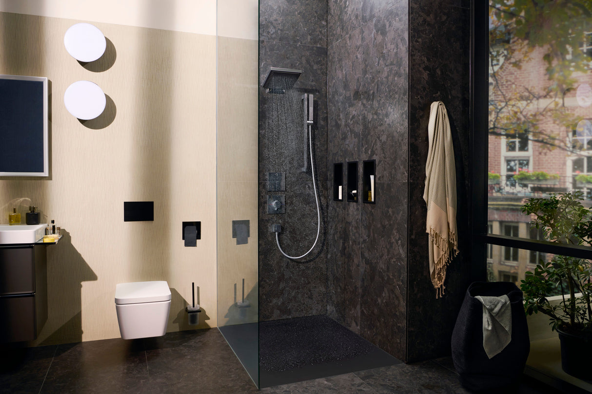 hansgrohe FixFit Wandanschluss Square mit Rückflussverhinderer, Chrom