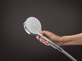 hansgrohe Croma Select S Brauseset 110 Vario mit Brausestange 65 cm und Seifenschale, Weiß/Chrom