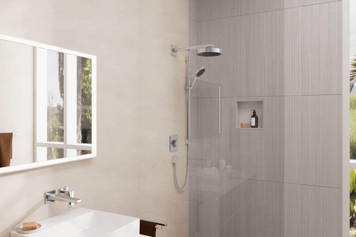 hansgrohe FixFit Wandanschluss Square mit Rückflussverhinderer, Chrom