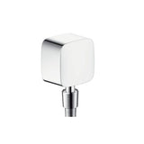 hansgrohe FixFit Wandanschluss mit Rückflussverhinderer und Kugelgelenk, Chrom