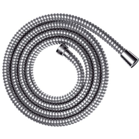 hansgrohe Metaflex Brauseschlauch, Kunststoff, Chrom, mit Umflechtung, ohne mitdrehenden Anschluss, Gewinde 1/2 Zoll