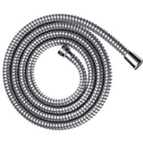 hansgrohe Metaflex Brauseschlauch, Kunststoff, Chrom, mit Umflechtung, ohne mitdrehenden Anschluss, Gewinde 1/2 Zoll