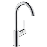 hansgrohe Talis Einhebel-Waschtischmischer 210 mit Schwenkauslauf und Push-Open Ablaufgarnitur, Chrom
