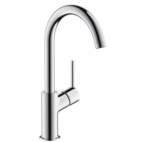 hansgrohe Talis Einhebel-Waschtischmischer 210 mit Schwenkauslauf und Push-Open Ablaufgarnitur, Chrom
