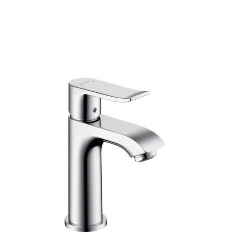 hansgrohe Metris Einhebel-Waschtischmischer 100 für Handwaschbecken ohne Ablaufgarnitur, Chrom