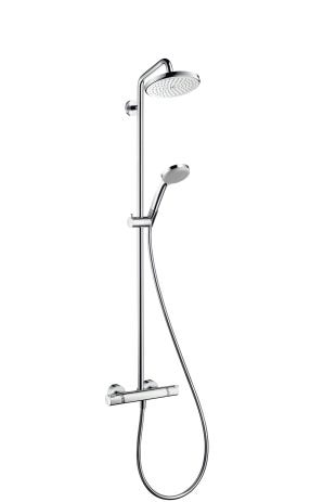 hansgrohe Croma Showerpipe 220 1jet mit Thermostat, Chrom