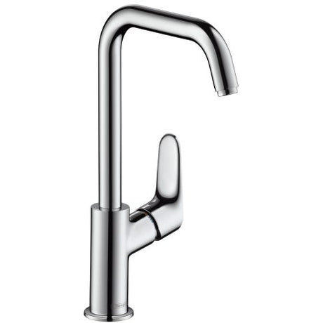 hansgrohe Focus Einhebel-Waschtischmischer 240 mit Schwenkauslauf und Zugstangen-Ablaufgarnitur, Chrom